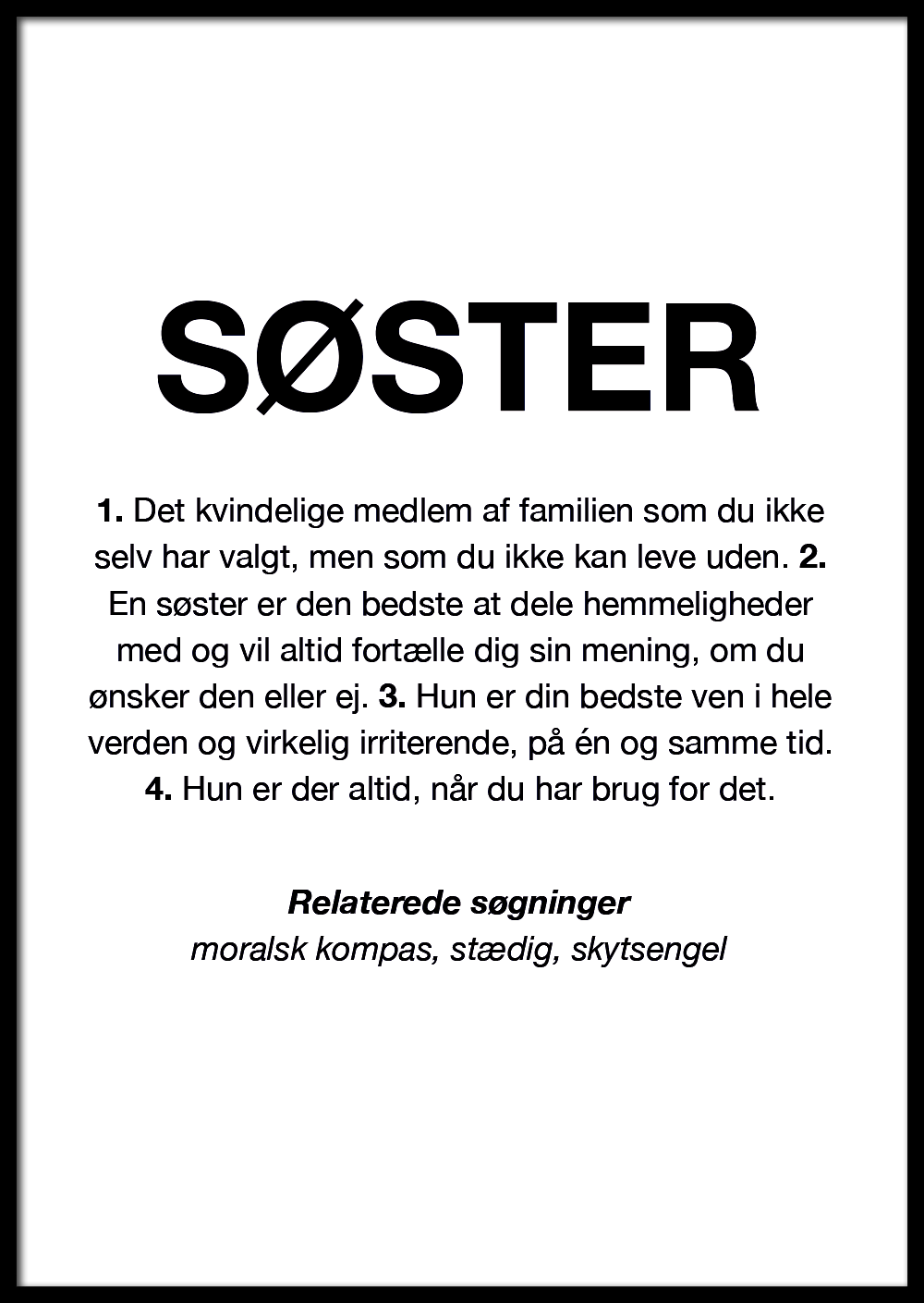bekymring fængsel Lager Søster Definition Plakat 🇩🇰 – Posters of Tomorrow®